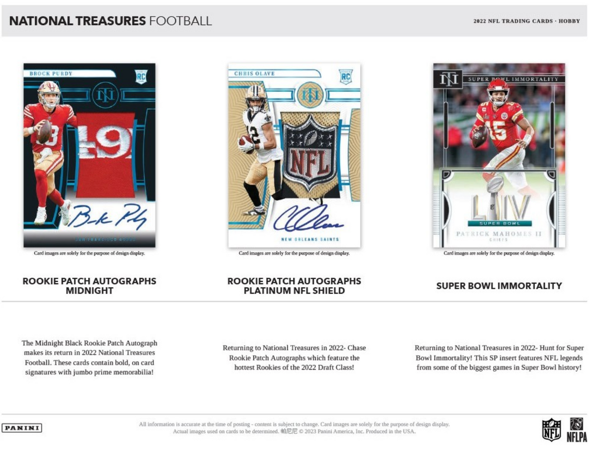 2022 National Treasures Football Hobby 4-Box Case