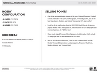 2022 National Treasures Football Hobby 4-Box Case
