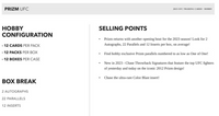 2023 Panini Prizm UFC Hobby Box